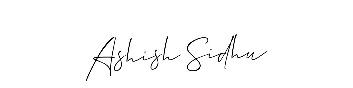 Make a beautiful signature design for name Ashish Sidhu. With this signature (Allison_Script) style, you can create a handwritten signature for free. Ashish Sidhu signature style 2 images and pictures png
