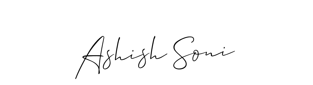 Also we have Ashish Soni name is the best signature style. Create professional handwritten signature collection using Allison_Script autograph style. Ashish Soni signature style 2 images and pictures png