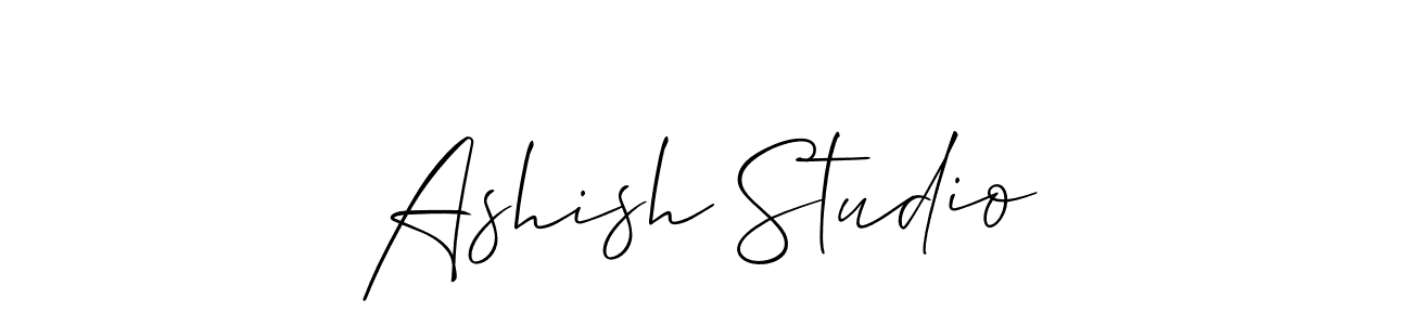 Also we have Ashish Studio name is the best signature style. Create professional handwritten signature collection using Allison_Script autograph style. Ashish Studio signature style 2 images and pictures png