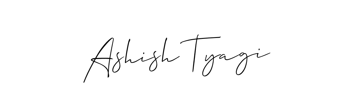 Ashish Tyagi stylish signature style. Best Handwritten Sign (Allison_Script) for my name. Handwritten Signature Collection Ideas for my name Ashish Tyagi. Ashish Tyagi signature style 2 images and pictures png