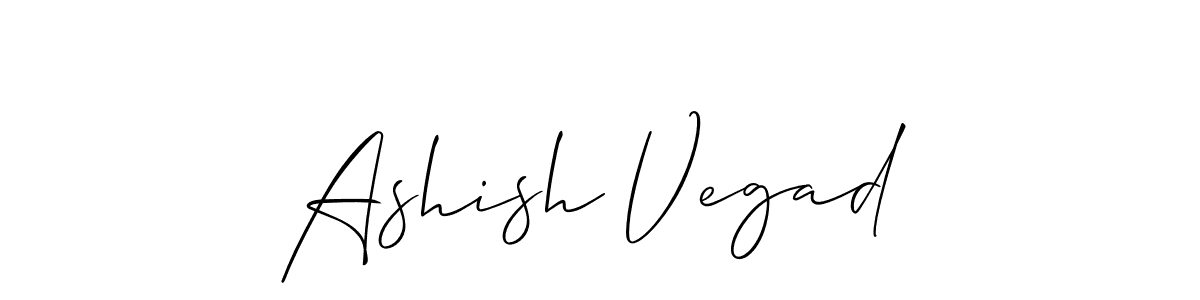 if you are searching for the best signature style for your name Ashish Vegad. so please give up your signature search. here we have designed multiple signature styles  using Allison_Script. Ashish Vegad signature style 2 images and pictures png