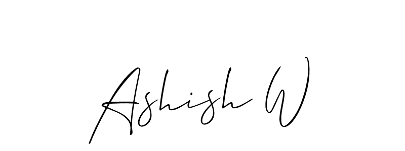 Allison_Script is a professional signature style that is perfect for those who want to add a touch of class to their signature. It is also a great choice for those who want to make their signature more unique. Get Ashish W name to fancy signature for free. Ashish W signature style 2 images and pictures png