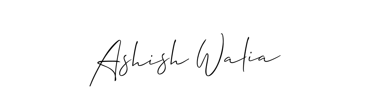 Make a beautiful signature design for name Ashish Walia. With this signature (Allison_Script) style, you can create a handwritten signature for free. Ashish Walia signature style 2 images and pictures png