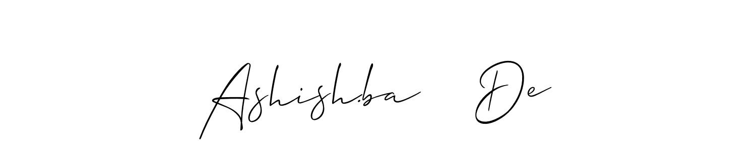 Use a signature maker to create a handwritten signature online. With this signature software, you can design (Allison_Script) your own signature for name Ashish.ba    De. Ashish.ba    De signature style 2 images and pictures png