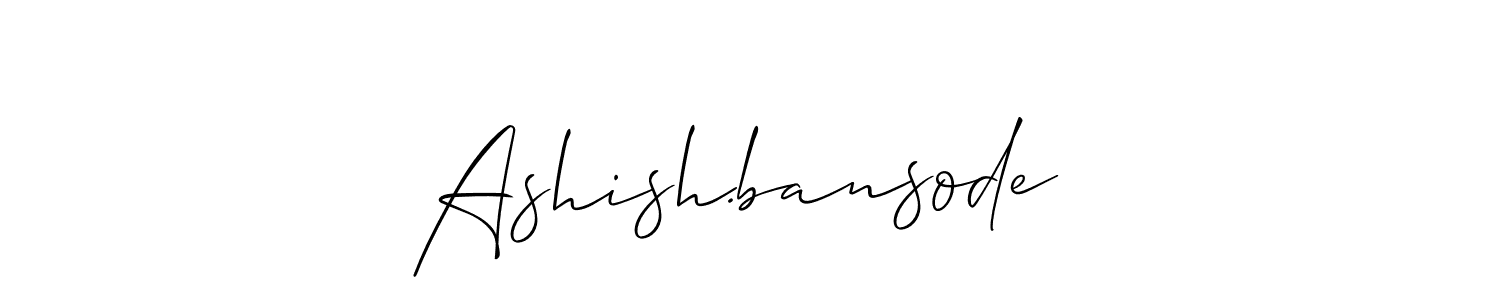 It looks lik you need a new signature style for name Ashish.bansode . Design unique handwritten (Allison_Script) signature with our free signature maker in just a few clicks. Ashish.bansode  signature style 2 images and pictures png