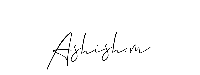 How to make Ashish.m signature? Allison_Script is a professional autograph style. Create handwritten signature for Ashish.m name. Ashish.m signature style 2 images and pictures png