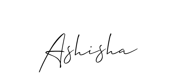 How to make Ashisha signature? Allison_Script is a professional autograph style. Create handwritten signature for Ashisha name. Ashisha signature style 2 images and pictures png