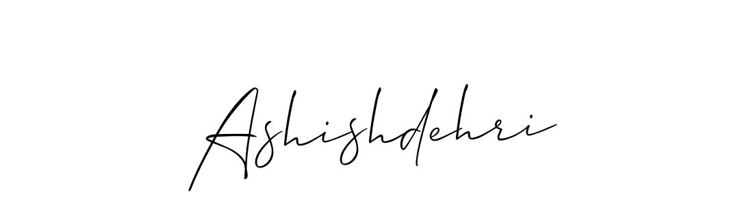Use a signature maker to create a handwritten signature online. With this signature software, you can design (Allison_Script) your own signature for name Ashishdehri. Ashishdehri signature style 2 images and pictures png