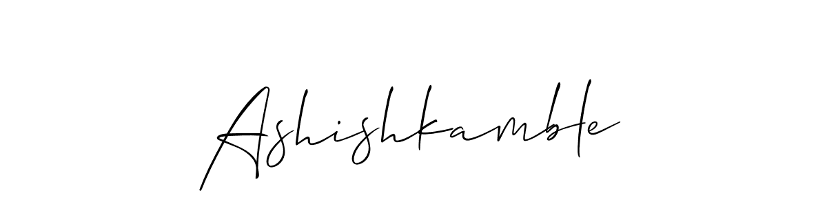 Use a signature maker to create a handwritten signature online. With this signature software, you can design (Allison_Script) your own signature for name Ashishkamble. Ashishkamble signature style 2 images and pictures png