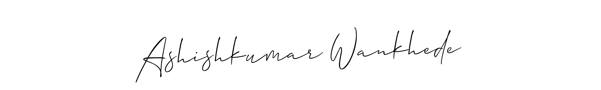 Make a beautiful signature design for name Ashishkumar Wankhede. With this signature (Allison_Script) style, you can create a handwritten signature for free. Ashishkumar Wankhede signature style 2 images and pictures png