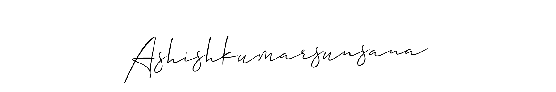 Ashishkumarsunsana stylish signature style. Best Handwritten Sign (Allison_Script) for my name. Handwritten Signature Collection Ideas for my name Ashishkumarsunsana. Ashishkumarsunsana signature style 2 images and pictures png