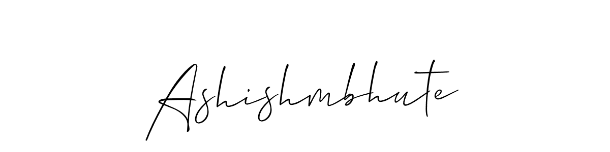 Also we have Ashishmbhute name is the best signature style. Create professional handwritten signature collection using Allison_Script autograph style. Ashishmbhute signature style 2 images and pictures png