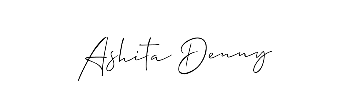Use a signature maker to create a handwritten signature online. With this signature software, you can design (Allison_Script) your own signature for name Ashita Denny. Ashita Denny signature style 2 images and pictures png