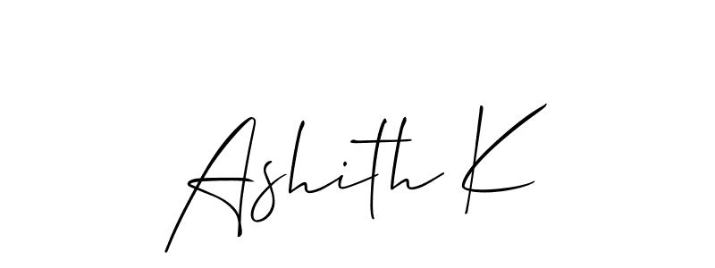 Ashith K stylish signature style. Best Handwritten Sign (Allison_Script) for my name. Handwritten Signature Collection Ideas for my name Ashith K. Ashith K signature style 2 images and pictures png