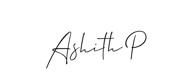 Similarly Allison_Script is the best handwritten signature design. Signature creator online .You can use it as an online autograph creator for name Ashith P. Ashith P signature style 2 images and pictures png