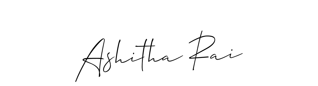 Create a beautiful signature design for name Ashitha Rai. With this signature (Allison_Script) fonts, you can make a handwritten signature for free. Ashitha Rai signature style 2 images and pictures png