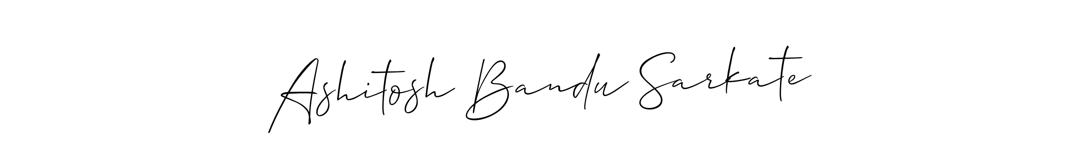 How to make Ashitosh Bandu Sarkate name signature. Use Allison_Script style for creating short signs online. This is the latest handwritten sign. Ashitosh Bandu Sarkate signature style 2 images and pictures png
