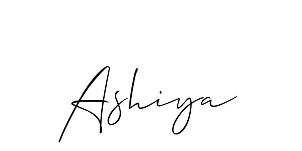 Create a beautiful signature design for name Ashiya. With this signature (Allison_Script) fonts, you can make a handwritten signature for free. Ashiya signature style 2 images and pictures png