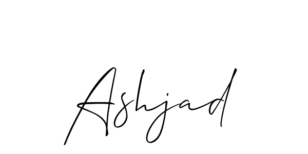 Also we have Ashjad name is the best signature style. Create professional handwritten signature collection using Allison_Script autograph style. Ashjad signature style 2 images and pictures png