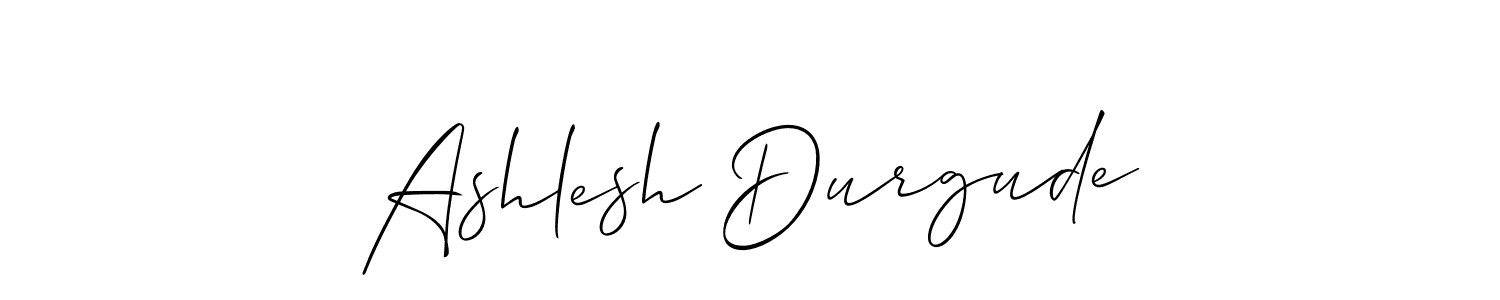 Design your own signature with our free online signature maker. With this signature software, you can create a handwritten (Allison_Script) signature for name Ashlesh Durgude. Ashlesh Durgude signature style 2 images and pictures png
