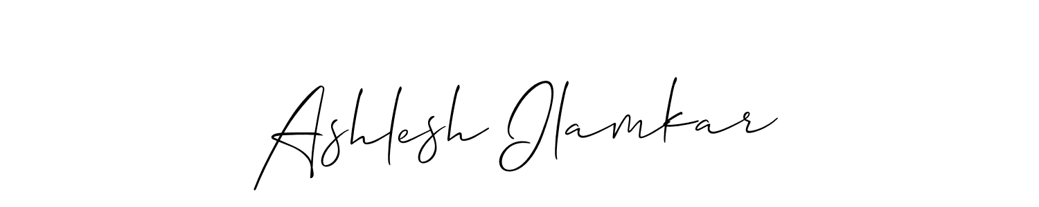 Ashlesh Ilamkar stylish signature style. Best Handwritten Sign (Allison_Script) for my name. Handwritten Signature Collection Ideas for my name Ashlesh Ilamkar. Ashlesh Ilamkar signature style 2 images and pictures png