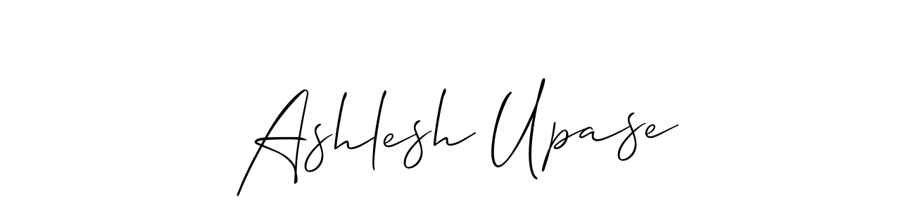 Allison_Script is a professional signature style that is perfect for those who want to add a touch of class to their signature. It is also a great choice for those who want to make their signature more unique. Get Ashlesh Upase name to fancy signature for free. Ashlesh Upase signature style 2 images and pictures png