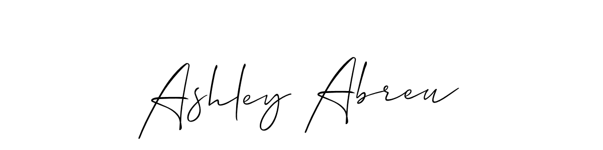 if you are searching for the best signature style for your name Ashley Abreu. so please give up your signature search. here we have designed multiple signature styles  using Allison_Script. Ashley Abreu signature style 2 images and pictures png