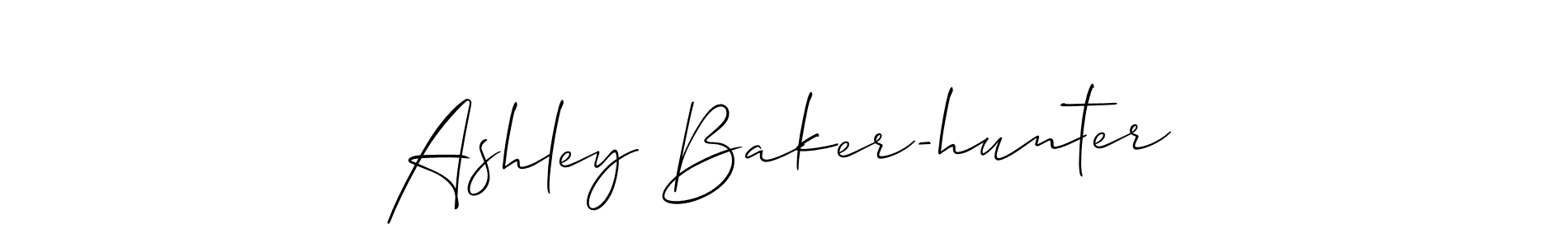 Use a signature maker to create a handwritten signature online. With this signature software, you can design (Allison_Script) your own signature for name Ashley Baker-hunter. Ashley Baker-hunter signature style 2 images and pictures png
