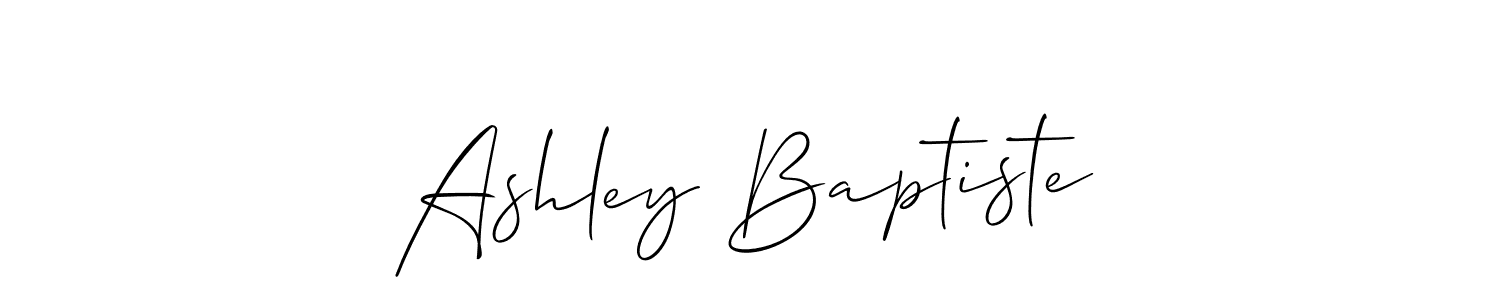 Make a beautiful signature design for name Ashley Baptiste. With this signature (Allison_Script) style, you can create a handwritten signature for free. Ashley Baptiste signature style 2 images and pictures png