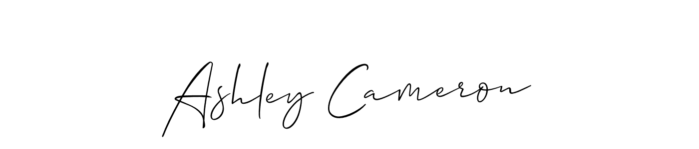 How to make Ashley Cameron name signature. Use Allison_Script style for creating short signs online. This is the latest handwritten sign. Ashley Cameron signature style 2 images and pictures png