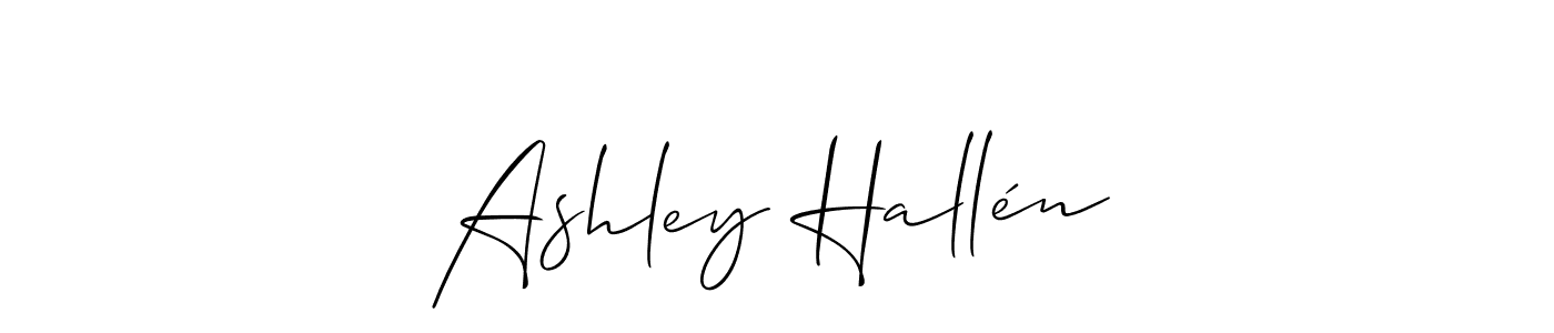 How to make Ashley Hallén signature? Allison_Script is a professional autograph style. Create handwritten signature for Ashley Hallén name. Ashley Hallén signature style 2 images and pictures png