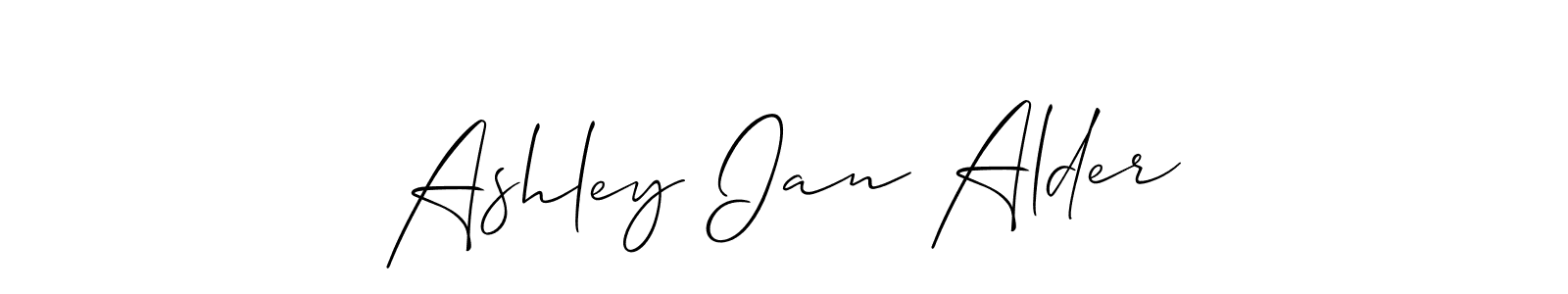 Design your own signature with our free online signature maker. With this signature software, you can create a handwritten (Allison_Script) signature for name Ashley Ian Alder. Ashley Ian Alder signature style 2 images and pictures png