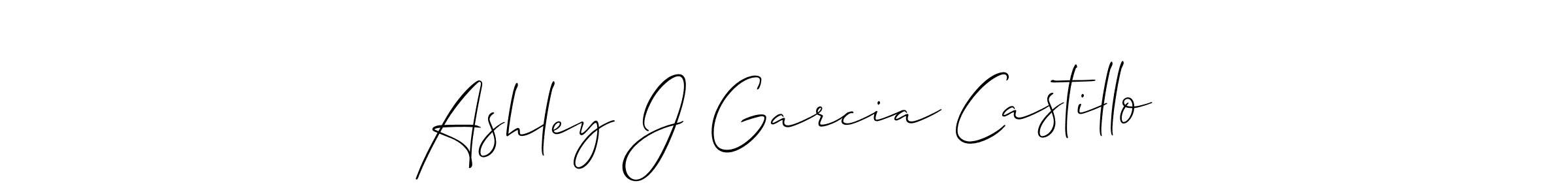 Ashley J Garcia Castillo stylish signature style. Best Handwritten Sign (Allison_Script) for my name. Handwritten Signature Collection Ideas for my name Ashley J Garcia Castillo. Ashley J Garcia Castillo signature style 2 images and pictures png
