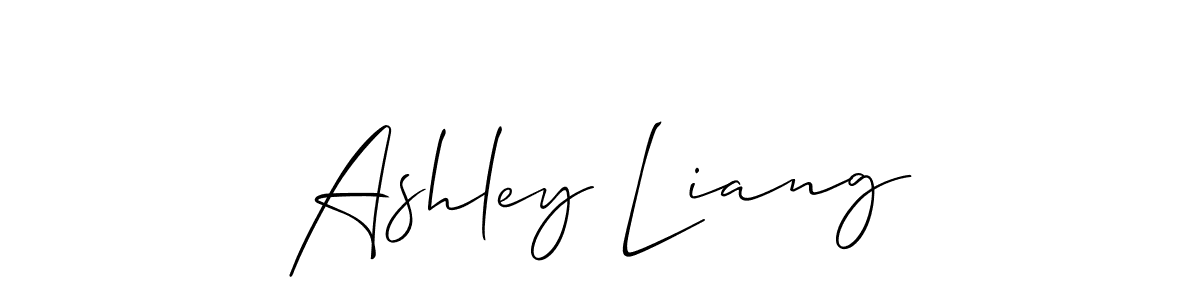 How to make Ashley Liang signature? Allison_Script is a professional autograph style. Create handwritten signature for Ashley Liang name. Ashley Liang signature style 2 images and pictures png