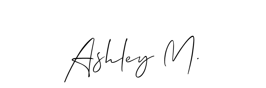 if you are searching for the best signature style for your name Ashley M.. so please give up your signature search. here we have designed multiple signature styles  using Allison_Script. Ashley M. signature style 2 images and pictures png