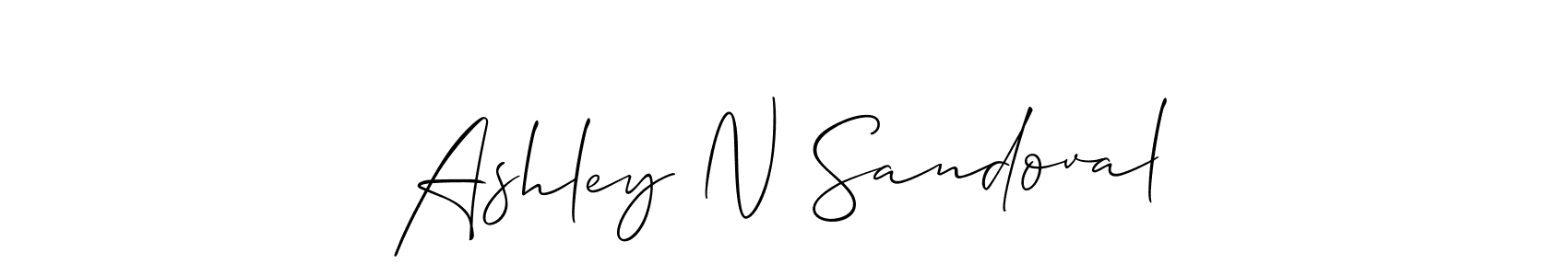 The best way (Allison_Script) to make a short signature is to pick only two or three words in your name. The name Ashley N Sandoval include a total of six letters. For converting this name. Ashley N Sandoval signature style 2 images and pictures png