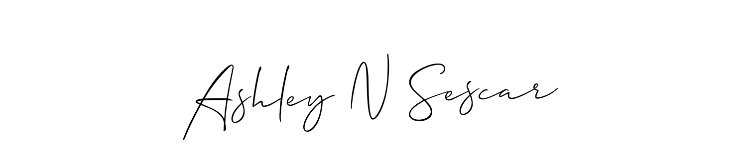 How to Draw Ashley N Sescar signature style? Allison_Script is a latest design signature styles for name Ashley N Sescar. Ashley N Sescar signature style 2 images and pictures png