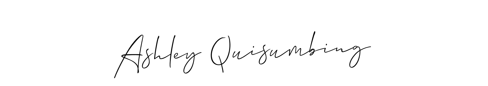 You should practise on your own different ways (Allison_Script) to write your name (Ashley Quisumbing) in signature. don't let someone else do it for you. Ashley Quisumbing signature style 2 images and pictures png