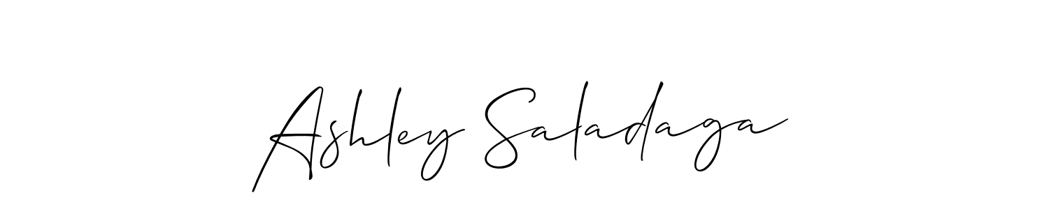 How to make Ashley Saladaga signature? Allison_Script is a professional autograph style. Create handwritten signature for Ashley Saladaga name. Ashley Saladaga signature style 2 images and pictures png
