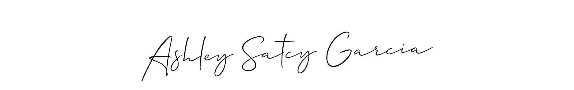 Create a beautiful signature design for name Ashley Satcy Garcia. With this signature (Allison_Script) fonts, you can make a handwritten signature for free. Ashley Satcy Garcia signature style 2 images and pictures png