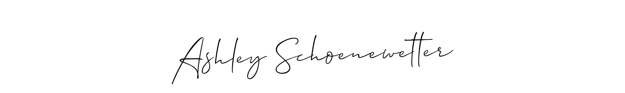 Use a signature maker to create a handwritten signature online. With this signature software, you can design (Allison_Script) your own signature for name Ashley Schoenewetter. Ashley Schoenewetter signature style 2 images and pictures png