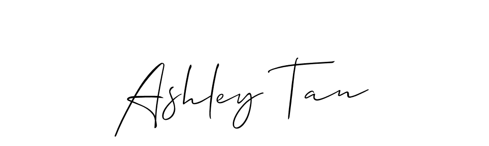 Ashley Tan stylish signature style. Best Handwritten Sign (Allison_Script) for my name. Handwritten Signature Collection Ideas for my name Ashley Tan. Ashley Tan signature style 2 images and pictures png