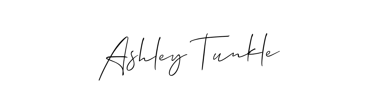Also we have Ashley Tunkle name is the best signature style. Create professional handwritten signature collection using Allison_Script autograph style. Ashley Tunkle signature style 2 images and pictures png