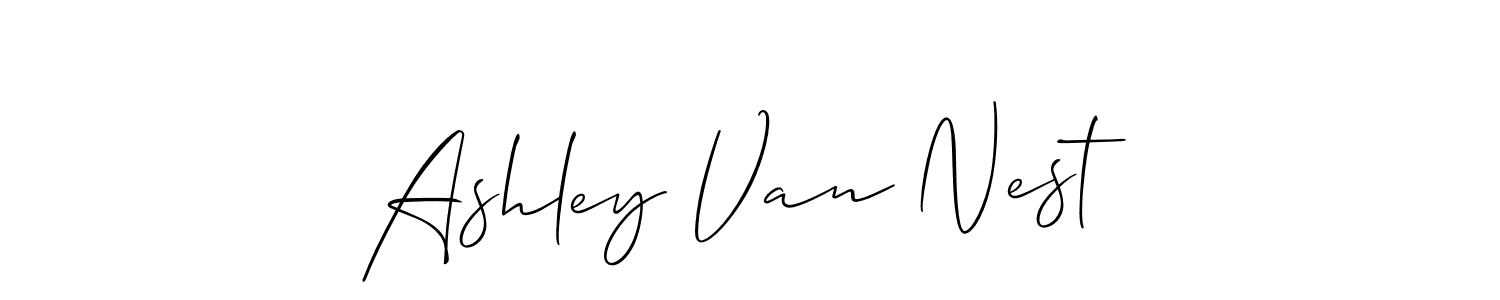 This is the best signature style for the Ashley Van Nest name. Also you like these signature font (Allison_Script). Mix name signature. Ashley Van Nest signature style 2 images and pictures png