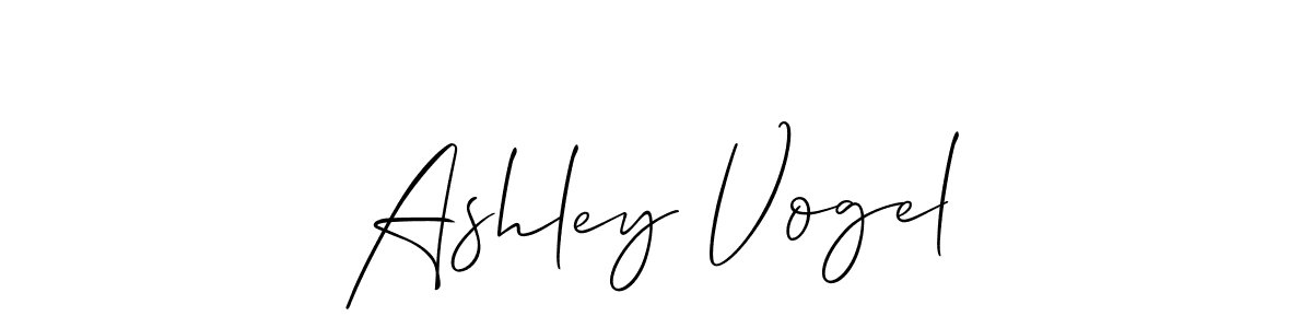 Ashley Vogel stylish signature style. Best Handwritten Sign (Allison_Script) for my name. Handwritten Signature Collection Ideas for my name Ashley Vogel. Ashley Vogel signature style 2 images and pictures png