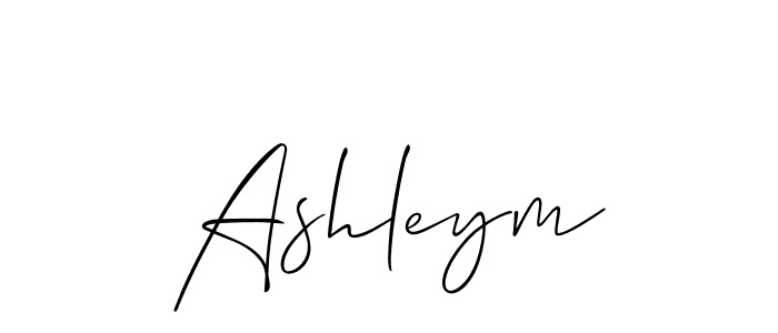 Create a beautiful signature design for name Ashleym. With this signature (Allison_Script) fonts, you can make a handwritten signature for free. Ashleym signature style 2 images and pictures png