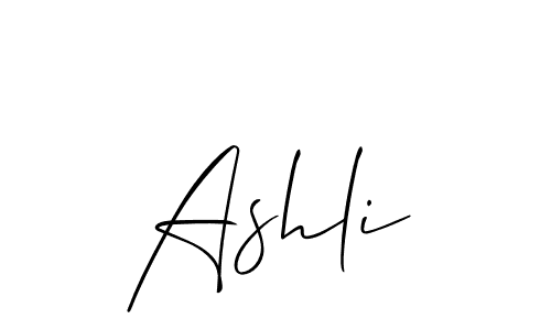 Create a beautiful signature design for name Ashli. With this signature (Allison_Script) fonts, you can make a handwritten signature for free. Ashli signature style 2 images and pictures png