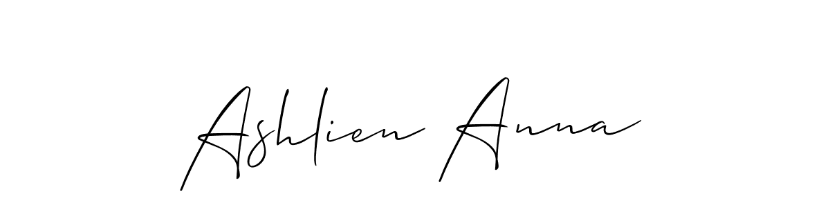 Also we have Ashlien Anna name is the best signature style. Create professional handwritten signature collection using Allison_Script autograph style. Ashlien Anna signature style 2 images and pictures png