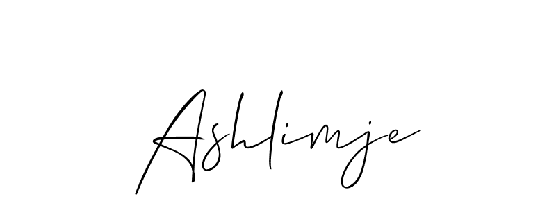 The best way (Allison_Script) to make a short signature is to pick only two or three words in your name. The name Ashlimje include a total of six letters. For converting this name. Ashlimje signature style 2 images and pictures png