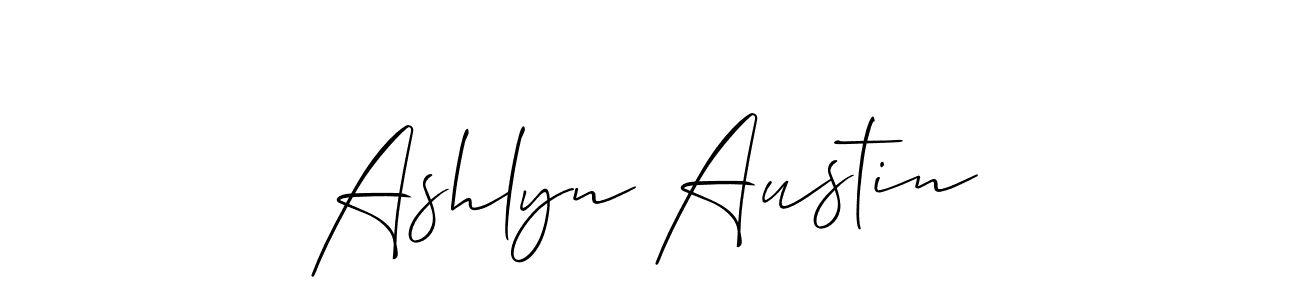 The best way (Allison_Script) to make a short signature is to pick only two or three words in your name. The name Ashlyn Austin include a total of six letters. For converting this name. Ashlyn Austin signature style 2 images and pictures png